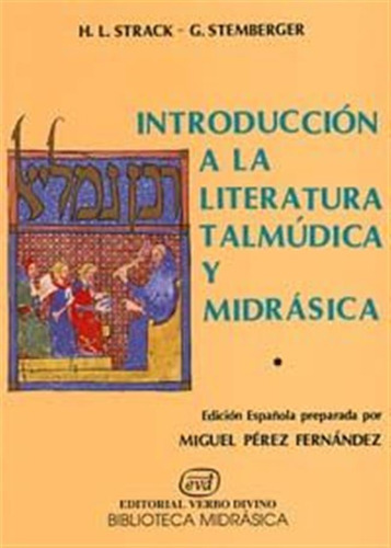 Introduccion A La Literatura Talmudica Y Midrasica - Strack,