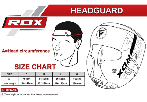 Casco Para Artes Marciales Rdx, Negro, Talle Xl, Para Adulto