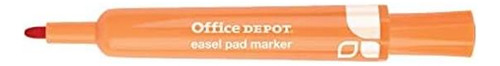 Office Depot(r) Marcadores De Almohadilla De Caballete, 100% Negro Azul Marrón Verde Naranja Púrpura Rojo.