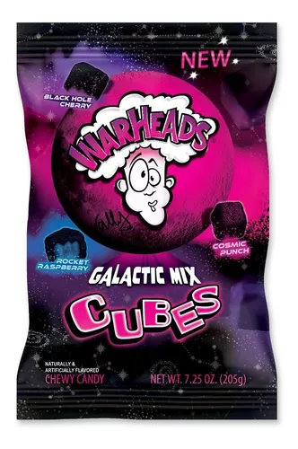 Dulces Warheads Galactic Mix Cubes 205g Americanos