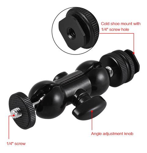 Multi-função Dupla Esfera Suporte Braço Braço Ballhead Com