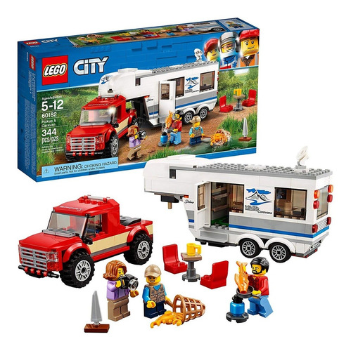 Lego City 60182 Camioneta Y Remolque Caravana Original 344pz