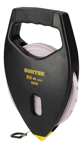 Surtek CLX50 cinta metrica de fibra de vidrio larga 50 metros en cruceta