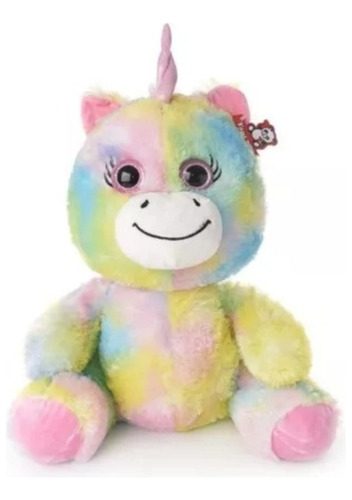 Peluche Unicornio Multicolor Sentado 40cm Ys030058