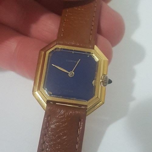 Relogio Cartier Acorda Antigo Do Vovo Todo Original Bonito