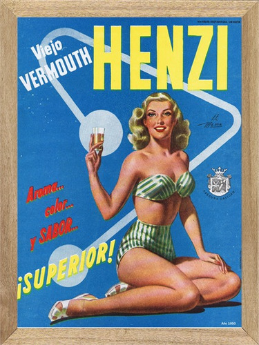 Vermouth Henzi , Cuadro, Poster, Publicidad     M597