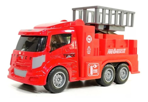 Imagen 2 de 7 de Camion De Bombero Escalera Elevadora Agua Auto Juguete Niño