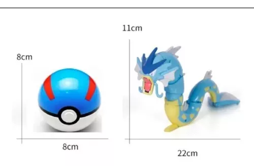 Brinquedo Pokemon Gyarados Dentro Da Pokebola Tamanho Real