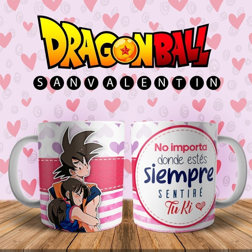 Vectores Para Sublimar Tazas Día Del Amor Y La Amistad Goku 