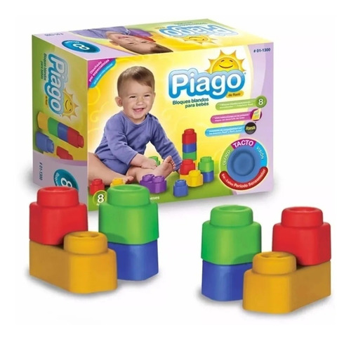 Bloques Blandos Para Bebes 8 Piezas Piago - Original Rasti