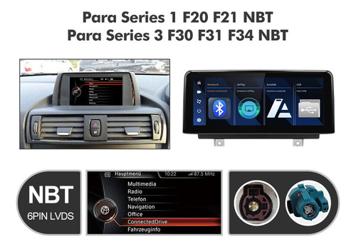 Estéreo Para Bmw Series 1 F20 F21 Series 3 F30 F31 F34 Nbt