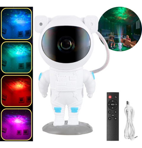 Proyector Astronauta Galaxy Star Light Con Control 110-220v