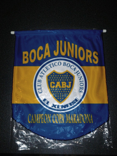 Banderin Paño 36cm Boca Juniors Campeon Copa Maradona