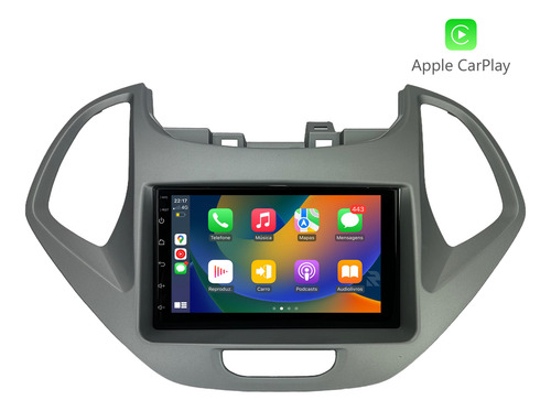 Kit Central Multimidia Mp5 Ford Ka 2019 A 2021 Cinza