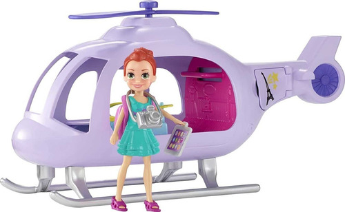 Polly Pocket Helicóptero De Aventuras Muñeca Y Accesorios