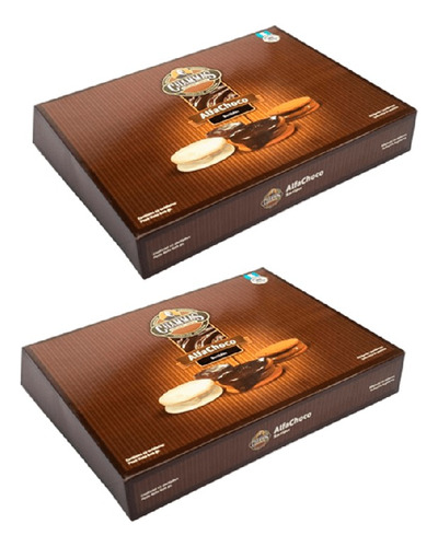 Pack X2 Caja Alfajores Chocolate Chammas X6 Unidades