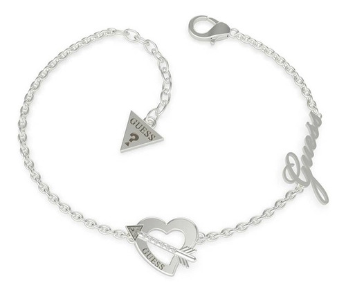 Pulsera Guess Across My Heart Talla S Color Plateado Boleta