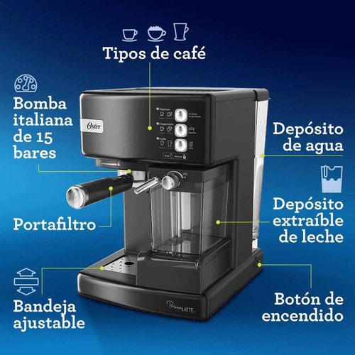 Oster PrimaLatte BVSTEM6603 - Negro metálico - 220V