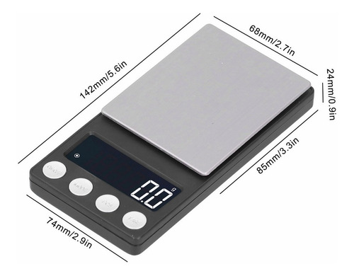 Imagen 5 de 10 de Pesa Digital Gramera Joyeria Y Cocina Mt Desde 0.1g A 500g