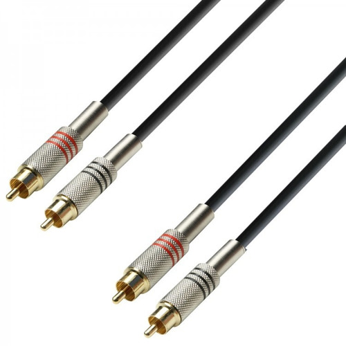 Adam Hall K3tcc0300 - Cable Audio 2 Rca A 2 Rca 3 Metros Met