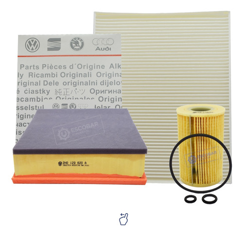 Imagen 2 de 9 de Kit Filtro De Aceite + Aire + Polen Vw Amarok 2.0 - Original