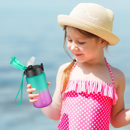 Botella De Agua Para Niños 350 Ml Tapa Boquilla A Prueba De