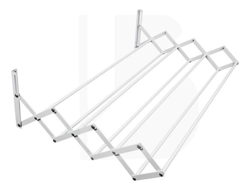 Tendedero de pared retráctil en forma de acordeón de aluminio de 60 cm