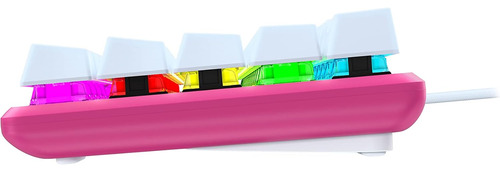 Teclado Mecânico Hyperx, De 60%, Rgb, Switch Rojo, Rosa