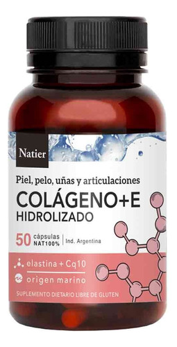 Colágeno + Vitamina E Con Coenzima Q10 X 50 Caps Natier 