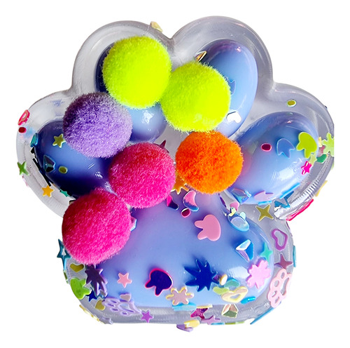 Squishy Mochi Brillo Huella Patita Gato Souvenir X12 Unid Surtido