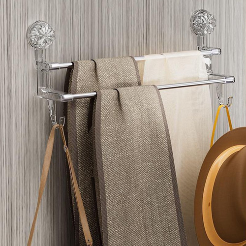 Zh Toallero Baño Doméstico Con Doble Ventosa Stora