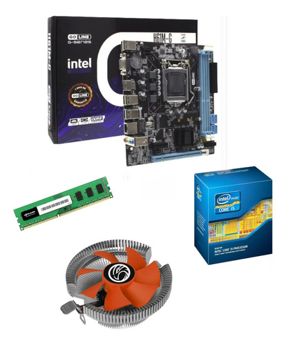 Kit Gamer 1155 H61m-g + Intel I3 2130 + 4gb M Rede / 1000 Cor Preto