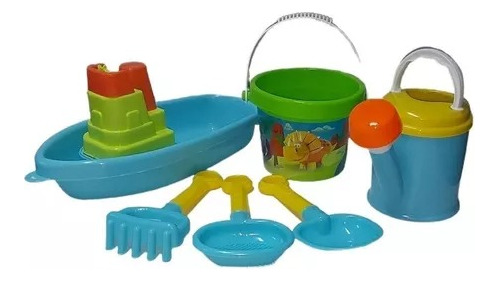 Set De Playa Duravit- Balde Barco Regadera 3 Palas Dinos