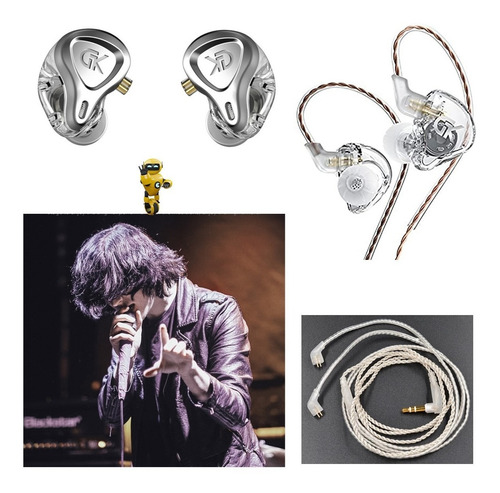 Imagem 3 de 5 de Fone De Ouvido Super Bass Dual Driver In Ear Monitor Gk G1