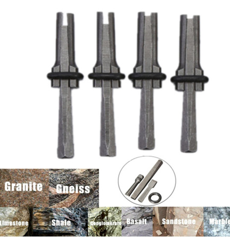 4 Piezas De Cuchillas, Cuñas, Picapedras, Pan De Piedra