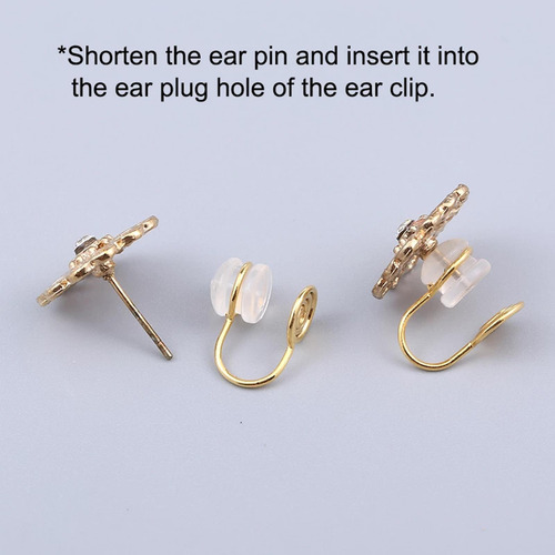 10 Piezas Clip En Pendientes Convertidores Accesorios De Oro