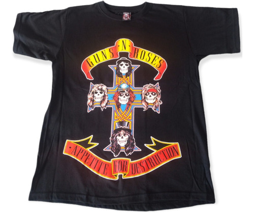 Camiseta Guns N Roses Appetite For Destruction Rock Metal