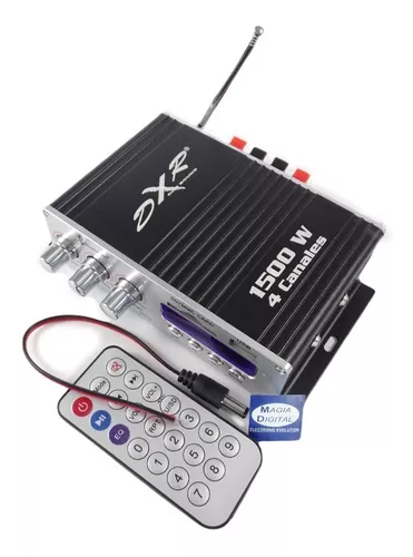 Amplificador Mini 4 Canales 1500w Bt/usb/fm Control 010-150