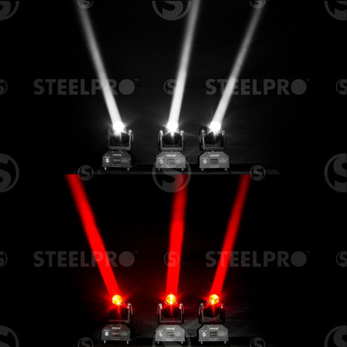 2 Cabezas Móviles Beam Rgbw 4 En 1 Con Maleta Steelpro