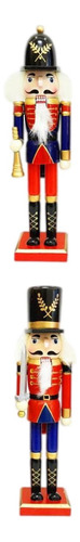 2 Piezas Decoración Tradicional Espadachín Cascanueces 12