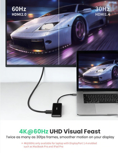 Usb C Hub 6 En 1 Ugreen Hdmi 4k+sd/tf+3 Puertos Usb 3.0