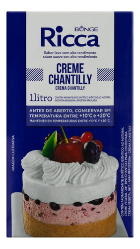 Creme Chantilly Ricca Caixa 1l
