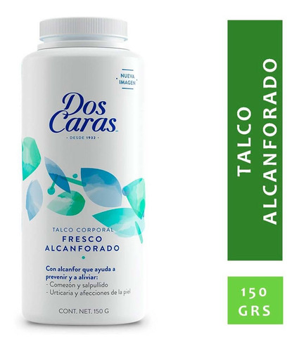 Talco Corporal Dos Caras Alcanforado 150g