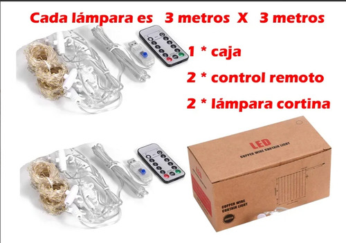 300 Led Luces De Cortina , 3Mx3M Impermeable Iluminación,uces De Cortina De Navidad Blanco Cálido Con Gancho, 8 Modos de Luces con Control Remoto, Cadena de Luces, Decoración para Dormitorio, Fiestas,