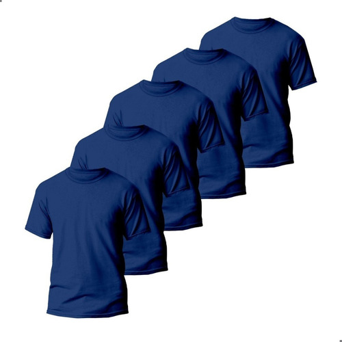 Kit 5 Camisetas Básica Masculina Tecido Dry Lisa Tradicional