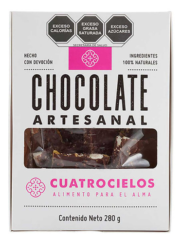 Chocolate Cuatrocielos Artesanal 280g