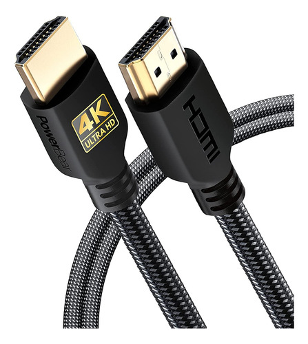 Powerbear - Cable Hdmi 4k 10 Pies, Nailon Trenzado Y Conecto