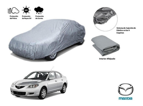 Cubierta Funda  Auto Afelpada Mazda 3 Sedan 2.0l 2009 Msi