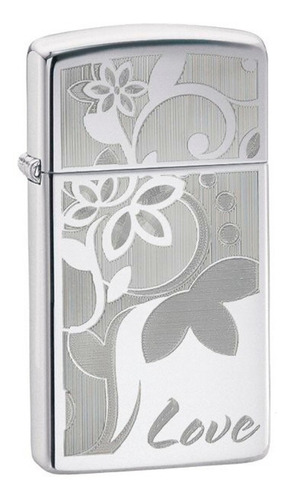 Encendedor Zippo 24816 Slim Love Flower Agente Of Liniers