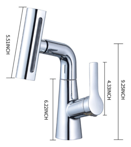 2025 Torneira De Cozinha E Banheiro Monocomando Flexível 4 Modos Misturador Aço Inoxidável 304 Brilhante - Gourmet C/ Base Giratória E Saída Cascata | Pia/bancada +60cm Tubo Dorofox